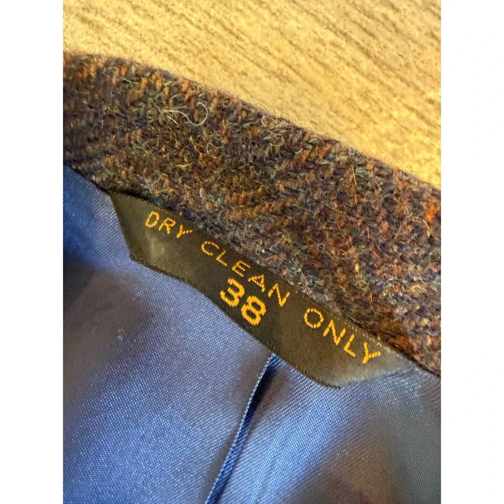 Imperial by Haggar Blazer 38 Brown Herringbone Pure Wool Sport Coat Mens NWOT